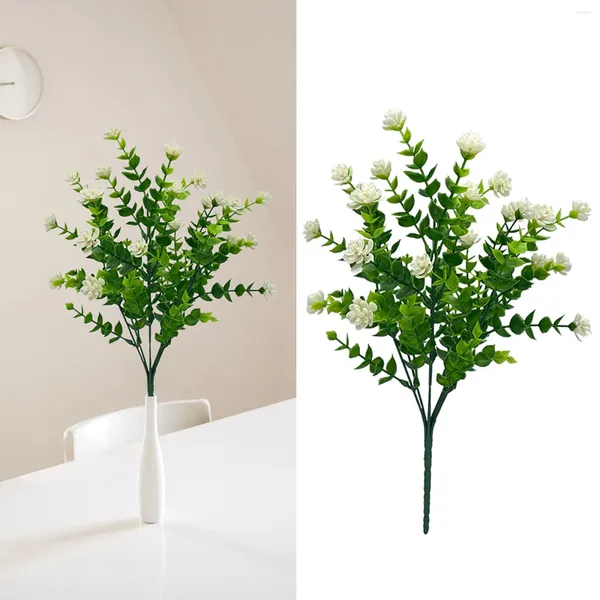 Flores decorativas Faux Valentines pendurado berço para bebê verde artificial Camellia Spring Engineering Home e El Flower