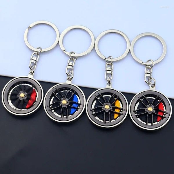 Keychains Schlüsselbecher Bremsgetriebe Kopfgeschwindigkeit Getriebe Keyring Turbo -Hub -Scheibe Anhänger Absorber Schlüsselhalter für Autos Ring