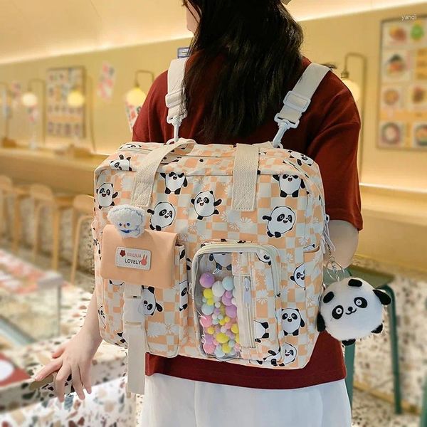 Borse per la scuola ragazza kawaii viaggio piccolo sacchetto impermeabile femminile cartoon ginnochpack women laptop libro laptop lady cardo