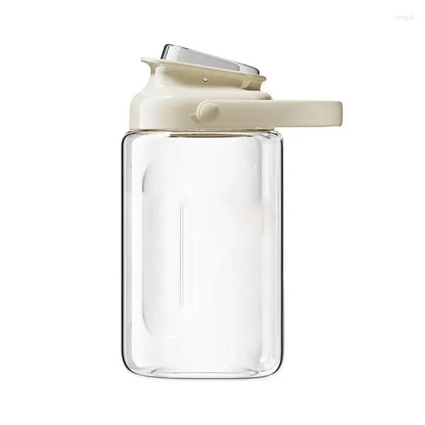 Garrafas de água Mason jar jarra jarro de suco de suco Dispensador de bebidas arremessadores de refrigerador Pressione os recipientes com alça de filtro para o leite gelado chá