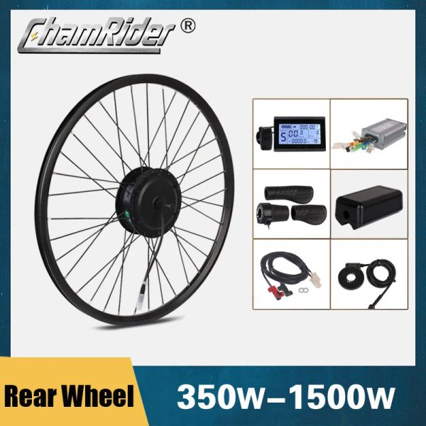 Parte Chamrider Motor Wheel Bike Electric Bike Kit Controlador de cubo engrenado LCD3 Motor de exibição 48V 36V MXUS 350W 500W 1000W 1500W