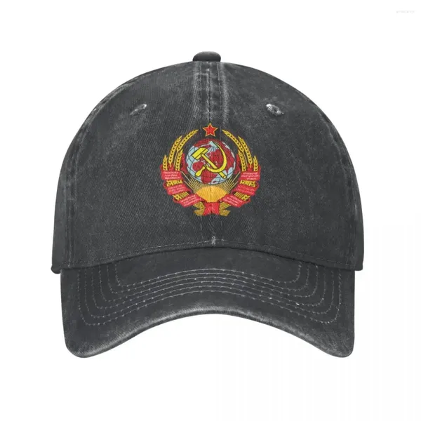 Top Caps Vintage Su Yıkama CCCP Sovyet Eyaleti Beyzbol Kapağı Homme Bahar Sonbahar Snapback Güneş Şapkaları Rusya Ordusu Askeri