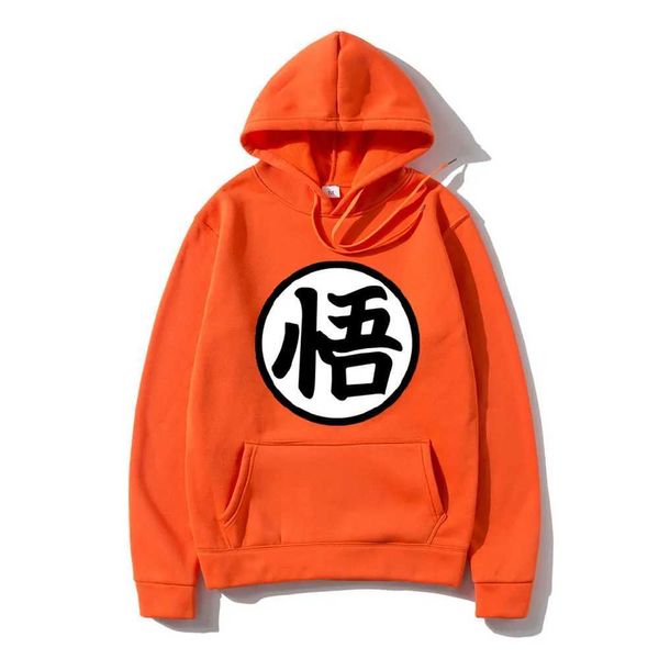 Felpa con cappuccio da uomo con felpa con cappuccio anime giapponese più recente cosplay saiyan figlio harajuku goku strtwear felpe con cappuccio con cappuccio casual con cappuccio maschi/donna abbigliamento t240425