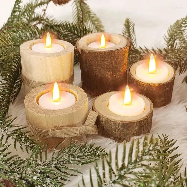 Kerzenhalter Hochzeits Holzhalter Tea Hellstiel für Heimtisch Ornamente Weihnachtsfeier liefert Sukkulente Pflanzenblume Blumenpot