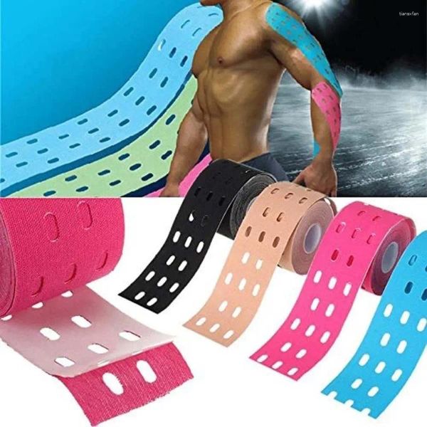 Knieschalter 5 m x 5 cm Muskelband elastisches Pad selbstklebender Verband Physiotherapie perforiertes Schmerzlinderungsaufkleber Körpergebäude