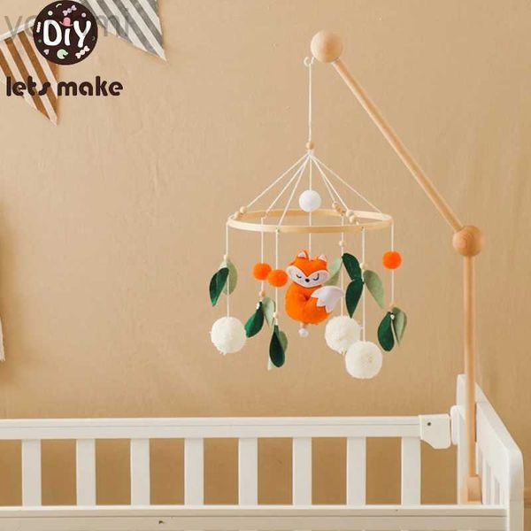 Mobils# baby rattle giocattolo da 0-12 mesi neonato in feltro a pendente in legno mobile mobile box da letto a campanello appeso a cornamusa staffa per neonati regalo d240426