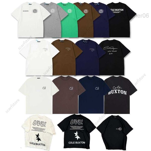 Tute da camicia da uomo Cole Buxton Tees Fashion Designer Market Currencinimalist Banner Adesivo ricamato a maniche corte T-shirt Lettera di marca alla moda di marca