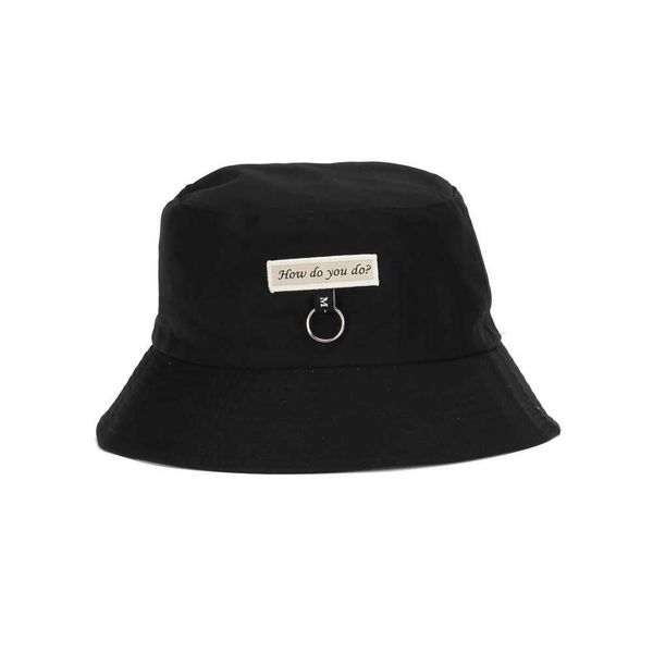 Шляпа шляпы с широкими кражами ковша 2023 Мода Новые мужчины и Женщины Письмо вышитые рыбаки шляпы в корейском стиле Climboutdoor Suncscreen Buckte Hat J240425