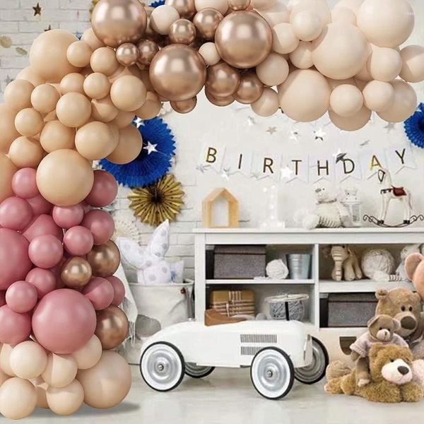 Decoração de festa 73pcs/conjunto retro areia vermelha balão cadeia infantil air globos wedding látex guirlanda de aniversário kit