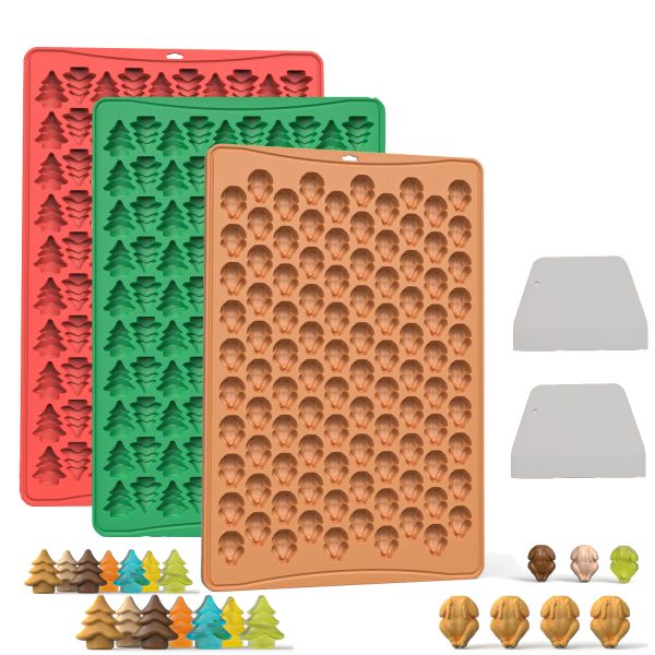 Stampi per alberi di Natale stampo da biscotto 100 buche da forno silicone stampi per biscotti mini snack cucciolo di pet snacks macina