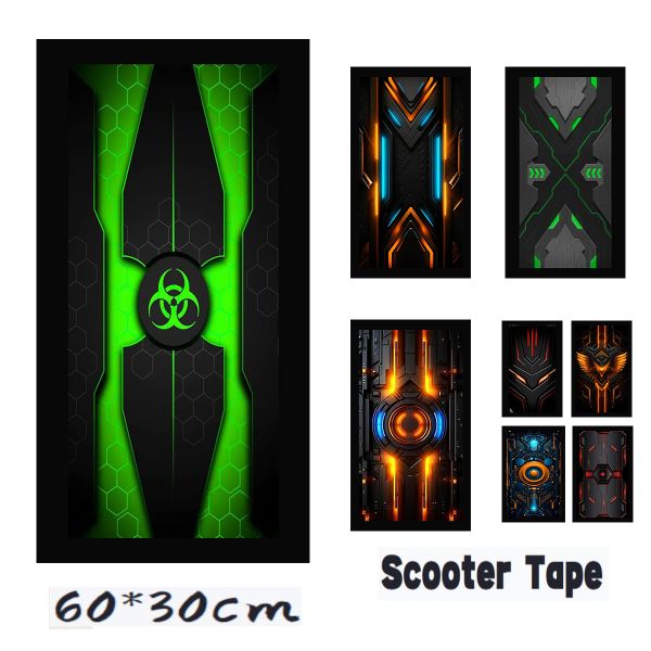 Board Scooter Tape 60*30 cm Mecha Wind Tape Streifen Deck Streifenmuster Benutzerdefinierte Klebebandmuster Benutzerdefiniertes Scooter -Aufkleber