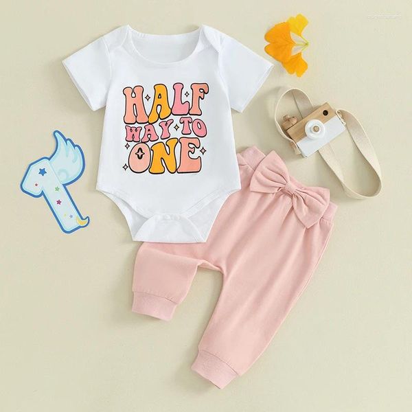 Kleidung Sets Baby Girl Boy 1 2 Geburtstag Outfit halbwegs zu einer Stramplerhose Set Born Säugling Kuchen Smash Clothes Geschenke