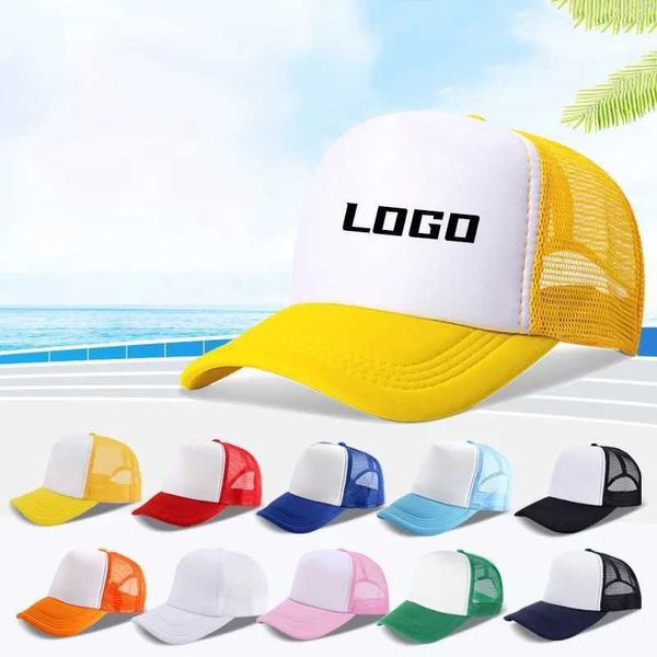 Tappi a sfera Woleasle Cappelli da baseball personalizzati per uomini Donne Summer mezza spugna spugna pubblicitaria e traspirante per ragazzi ragazze alunno di sole per esterni j240425