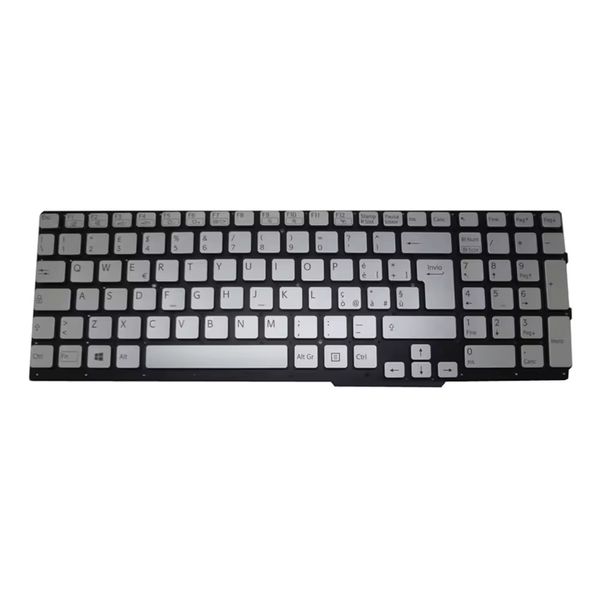 Laptop-Tastatur für Sony VAIO SVS15 Serie 9Z.N6CBF.70E 149067911it 55012FVF2G2-035-G Italienisch es Silber Neu