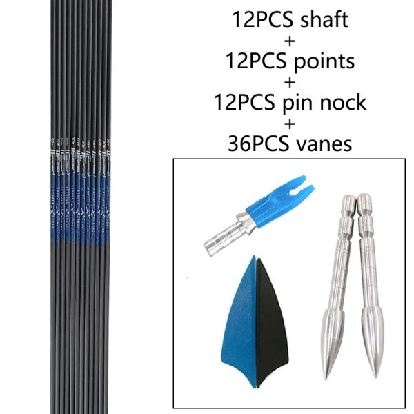 Стрелка стрельбы из лука ID4,2 мм позвоночника500900 углеродные стрелки