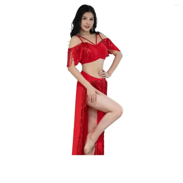 Stage Wear Dancer's Vitality Costume Dance Acetato Acetato Modal Nylon Cotton Spandex Lince Belly Dancing T013 Fashion