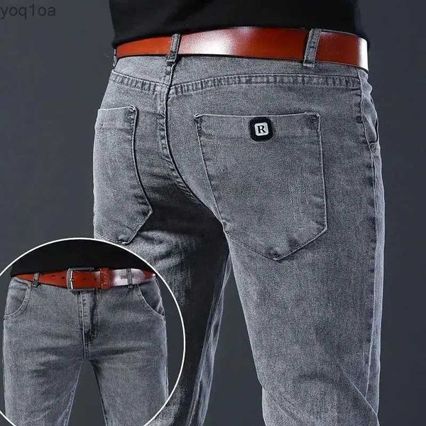 Erkekler Kot Tasarımcı Giyim Erkekler Sonbahar Kore Moda Erkek Esnek Sıkı Sıkı Çok yönlü Genç İnce Erkek Skinny Pants Pantolon Pantolonl2404