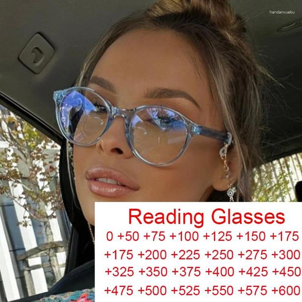 Güneş gözlüğü açık bilgisayar gözlükleri çerçeve kadınlar 2024 moda yuvarlak mavi ışık okuma Yüksek kaliteli optik reçeteli gözlük