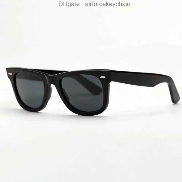 Mulheres do Wayfarer Ray Sunglasses Homens Women Acetato Frame Tamanho 52mm Lentes de vidro de 54 mm Bem óculos de sol para homens gafas de sol mujer com caixa GDF5