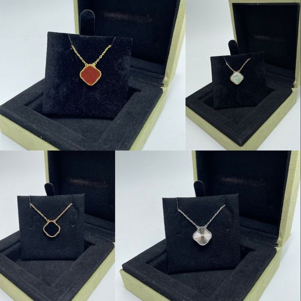 Дизайнер модного ожерелья для женщин винтажный золотой серебряный бриллиант 4 листовые ожерелья клеверя цепь с подвесной женской ожерелье Zl206 B4