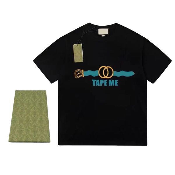 Дизайнерская футболка мужчина женщин летняя волна пояс для печати