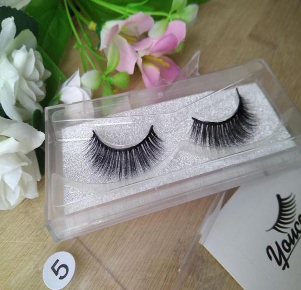 3D Real Mink Hair Fel Syashes Messy olhe lashes Extension Sexy Strip Sylehash 10 Styles 1316mm 1 Partipo de caixa de caixa OEMPrivate Acept4080621