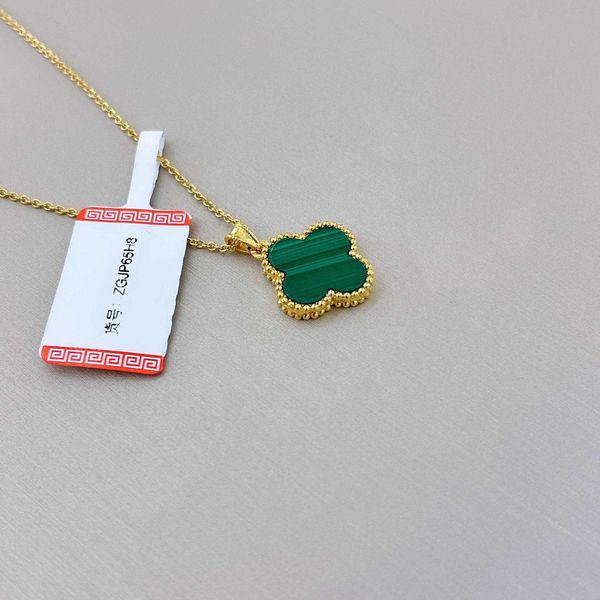 2024 Classici Classic Four Leaf Clover Pendants -18k Goldle Goldle Testa intarsia