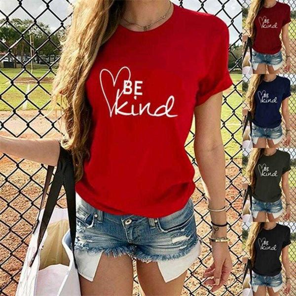 Nuovo designer stampato Be Kind Thirts Woman GOTHIC TEE FEMMIL TOP Plus size Tshirt