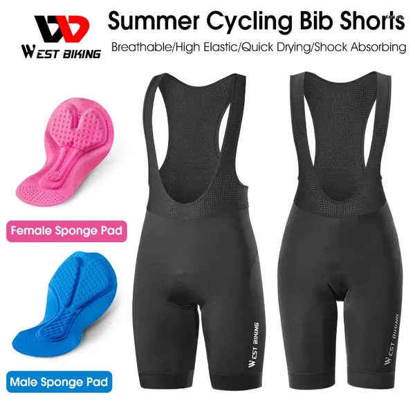 Abbigliamento motociclistico West Biking Schermo per ciclismo estivo Shorts traspirante per uomini asciutti veloci Donne sportive all'aperto Pantaloni elastici con