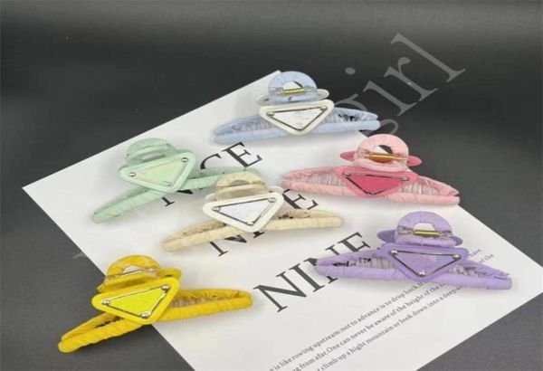 Brand Hair Pins Inverted Triangle Hairs Acessório com Logo Luxury Girl Head Beauty Tools Multi Color com alta qualidade92099121285378