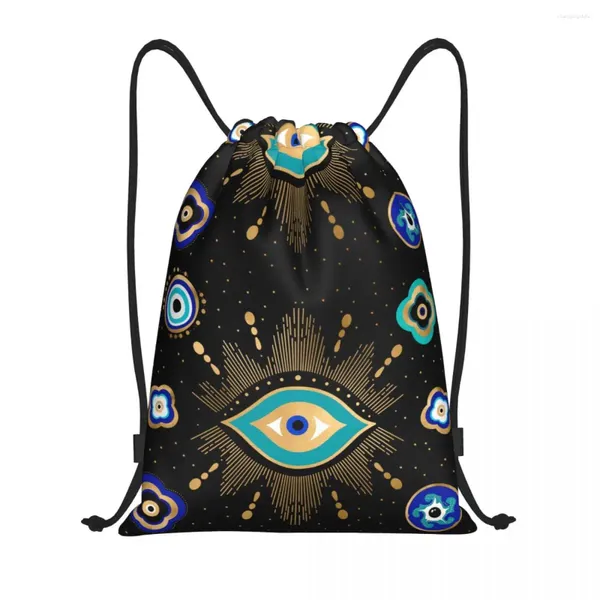 SASSE SCHEPAGGIO Custom Nazar Turchia Malte Simbolo Amuleto Backpack Drowpack Women Men Lightweight Gym Sports Sackpack Sacks for