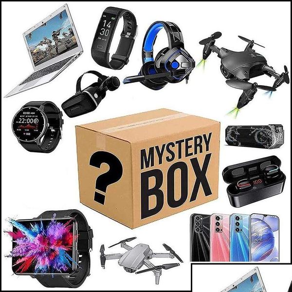 Партия подарка 2023 Mystery Box Electronics Boxes Случайный день рождения Сюрприз, счастливые подарок ADTS, такой как Drones Smart Watches-C Dr Dhj2u