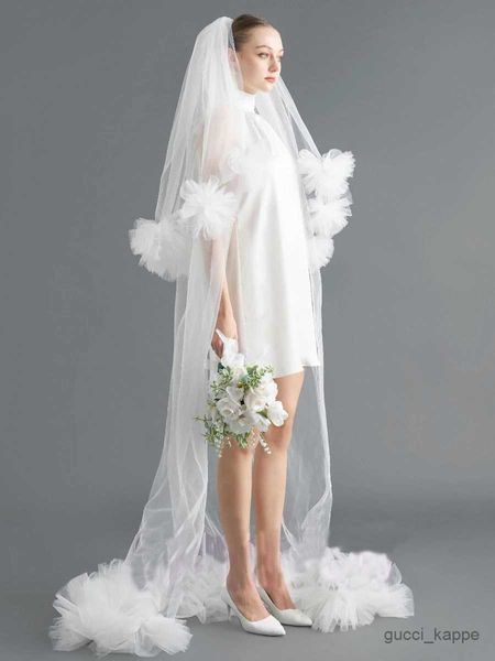 Свадебные украшения для волос 3D цветы Свадебная вуаль с расчески