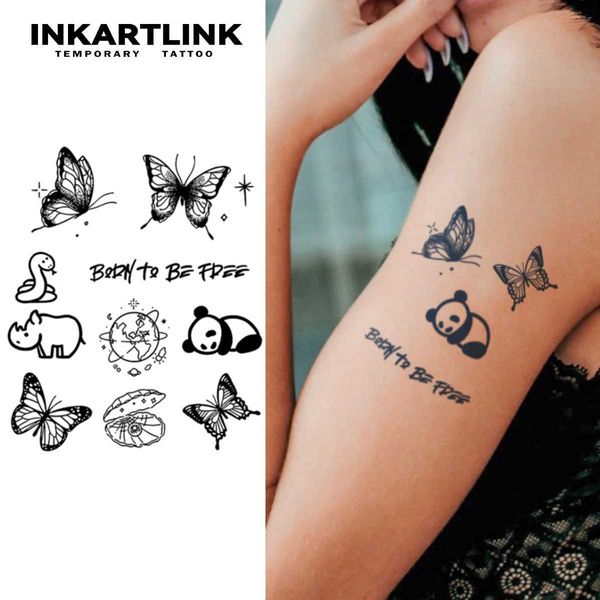 I30q Tattoo Transfer Einfach kleines Design Temporäres Tattoo Aufkleber wasserdichtes Magic Tattoo dauert 15 Tage gefälschte Tattoo Semi Permanent Tattoo.240426