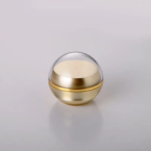 Bottiglie di stoccaggio 15g oro/perla bianca a forma acrilica a forma di crema barattolo in vaso di stagno crema da notte/gel/essenza/crema idratante/cera per cura della pelle imballaggio cosmetico