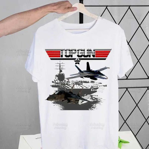 Herren T-Shirts Top Gun Fighter Maverick Goose Harajuku Herren T-Shirt Unisex Short Slve T-Shirt cooles Freizeit T-Shirt Männliche Strtwear Tops T240425