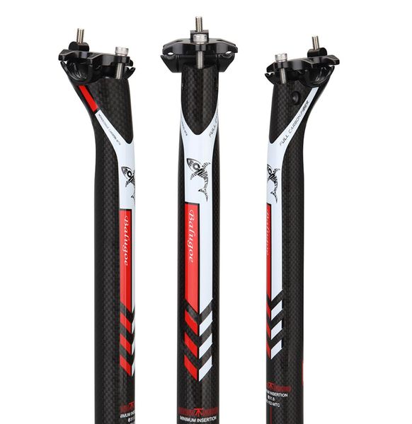 Balugoe Tam Karbon Fiber Yol Bisiklet Seatpost Mountain Bisiklet Arka Yüzen Seatpost Black Shaft SeatpostSeatPost4755632