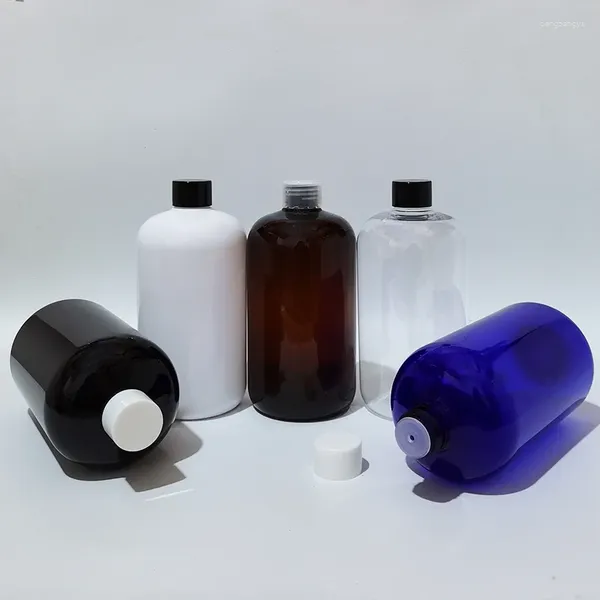 Bottiglie di stoccaggio 12 pezzi da 12 pezzi da 500 ml Crema Crema Kit da viaggio per contenitore estetico bottiglia di plastica vuota con tappo a vite pacchetti liquidi grandi