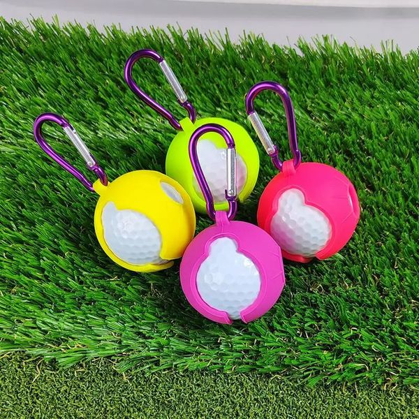 Golf Ball Bag Silicone Sleeve Protective Titular Treinamento de Treinamento de Acessórios para Acessórios para Esportes Pous