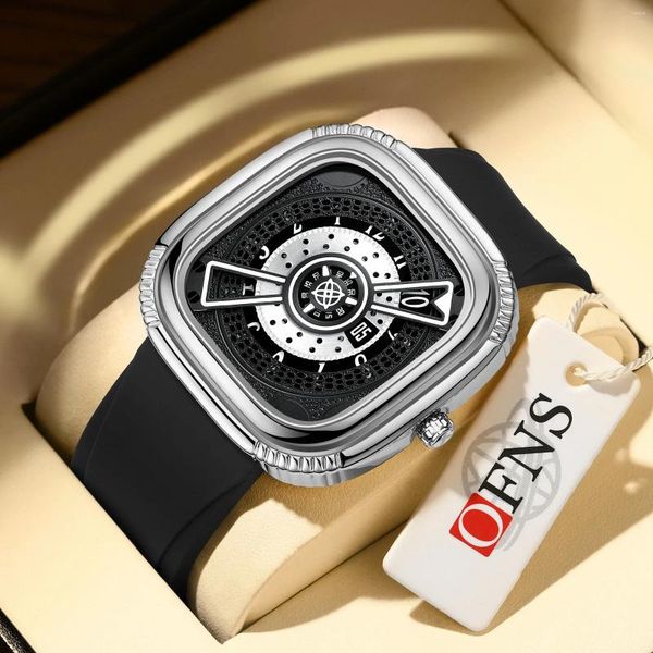 Relógios de pulso Sanda 1312 Trendy and Modyable Quartz Strap Minimalist Square Square Imperal Watch