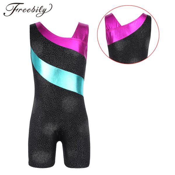 Ginnastica Gymnastics Leotard Girlsle Sleeveless Splice Splice Dance abbiglia