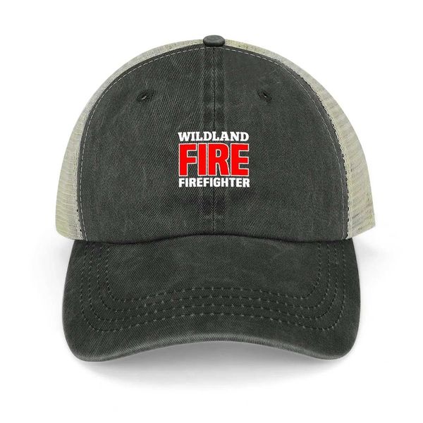 Caps de bola Caps de incêndio selvagem Departamento de resgate dos bombeiros bombeiros uniformes de capa de cowboy bola chapéu de sol para crianças chapéu de mulher mens J240425
