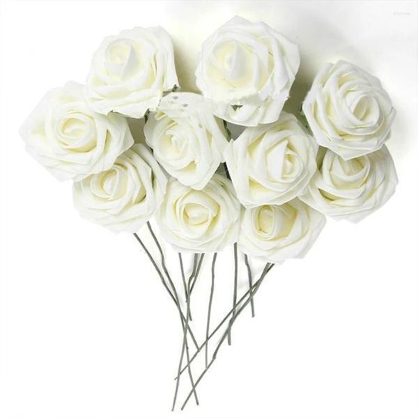 Декоративные цветы 50 штук розы искусственной крафт
