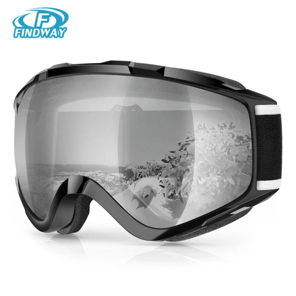 Очки Findway Ski Goggles 100%УФ -защита лыжных очков Совместимые с антифога