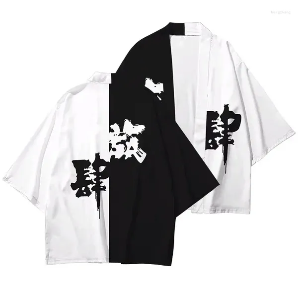 Ethnische Kleidung Kanji 3D gedruckt japanische Kimono Haoli Yukata Cosplay Frauen/männliche Mode Sommer lässig coole Streetwege