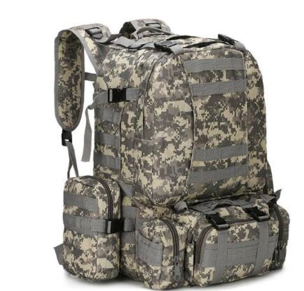 Kindpack tattico da 50 litri 4 in 1 zaino per lo zaino militare dell'esercito MOLLE SPORT SPORT BASS UOMINI CAMPING TRAVE IN CAMPE CLASCE BAG4322023