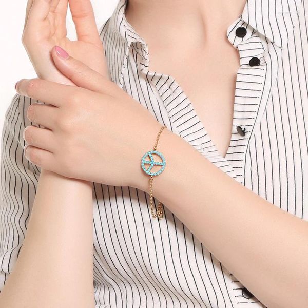 Очаровательные браслеты мода 2024 Bohemia Raste Blue/White Circular Bracelet для женщин ручной корректировки