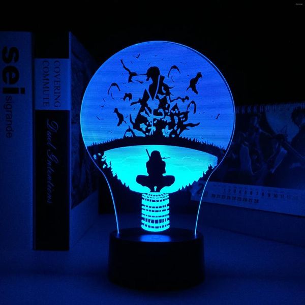 Luzes noturnas Anime 3D Ilusão visual LED Mudança leve de controle remoto lâmpada de lâmpada de lâmpada de lâmpada noturna presente de aniversário decoração de casa