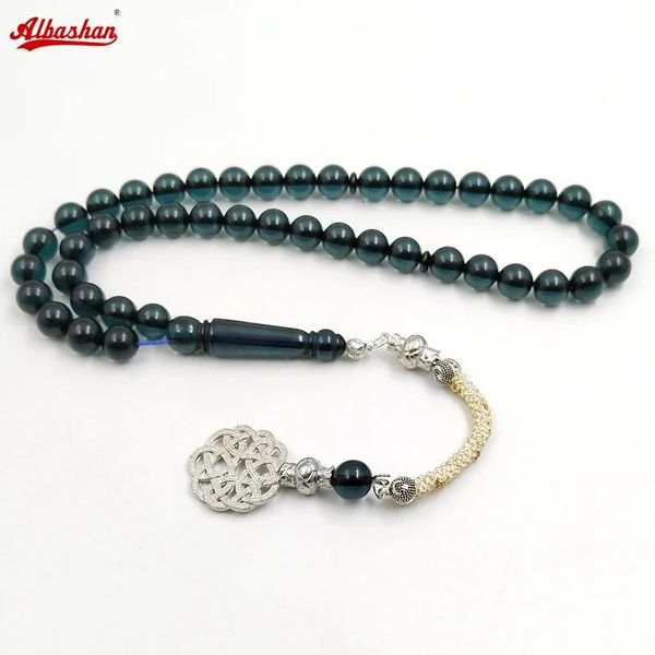 Tasbih resina verde scuro resina musulmana perle di moda araba Accessori di moda arabi