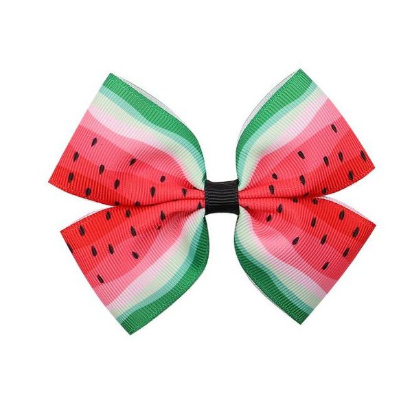 Wassermelondruck Haarbögen mit Clip Glitter Pailletten Haarnadel für Mädchen Kinder Barrettes Kinder handgefertigtes Haargip Haarzubehör Accessoires